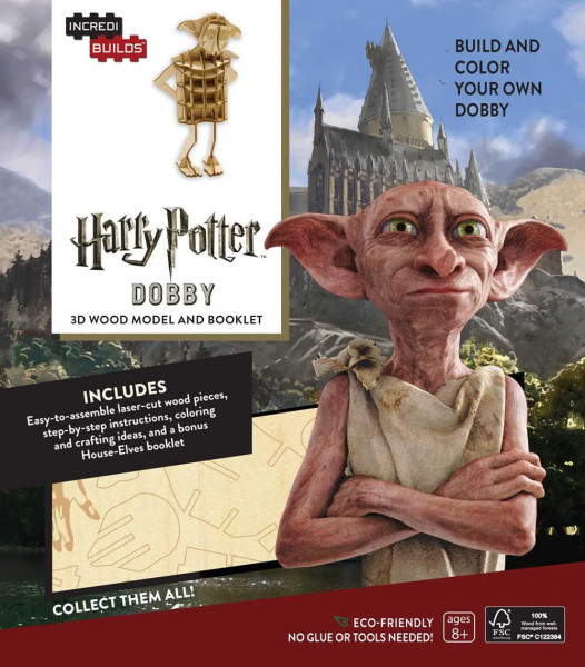 Incredibuilds:Harry Potter: Dobby 3D Wood Model and Booklet