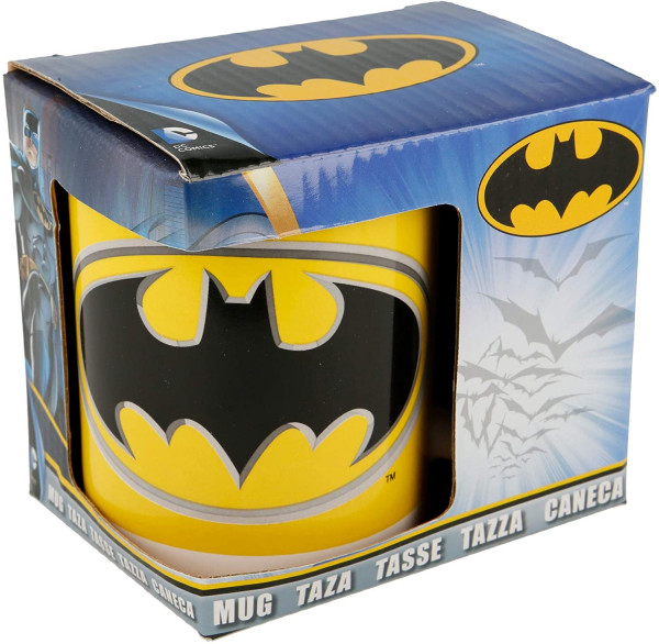 DC Universe - Gelbe Batman Logo Tasse