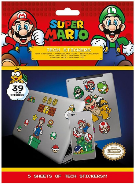 Super Mario - Aufkleber Set (39 Stück)