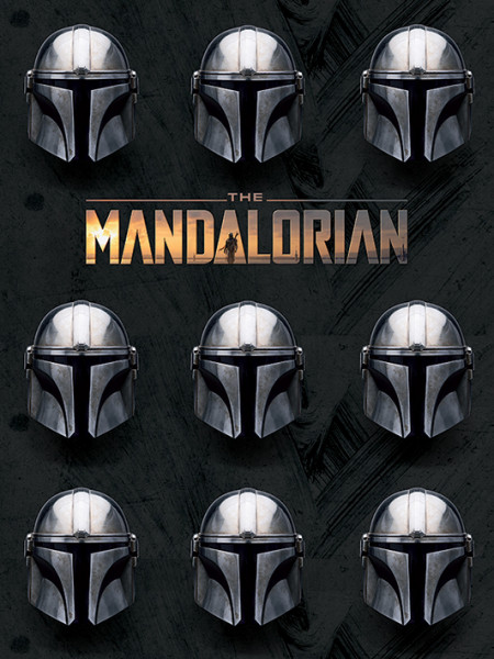 Star Wars: The Mandalorian (Helmets) - Kunstdruck auf Leinwand