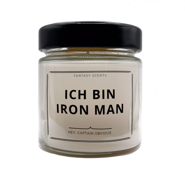 Fantasy-Scents &quot;Ich bin Iron Man&quot; Duftkerze