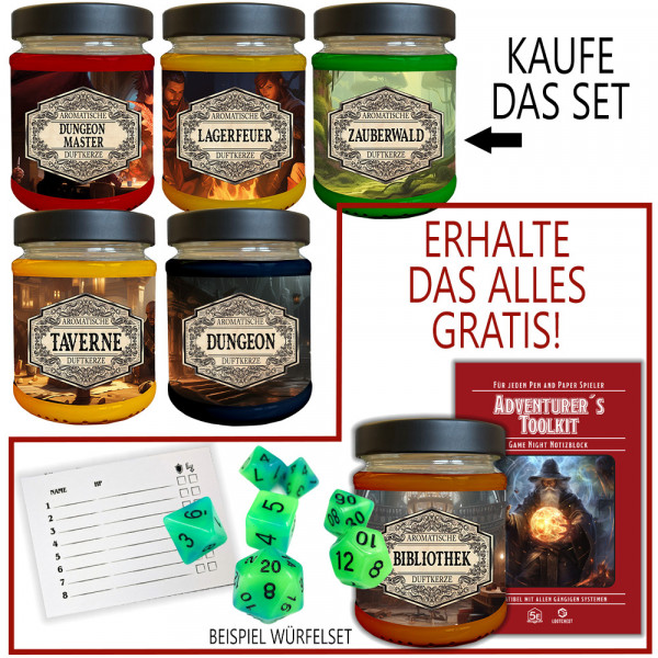 Duftkerzen Explorer Bundle - 5 Kerzen + MEGA EXTRAS